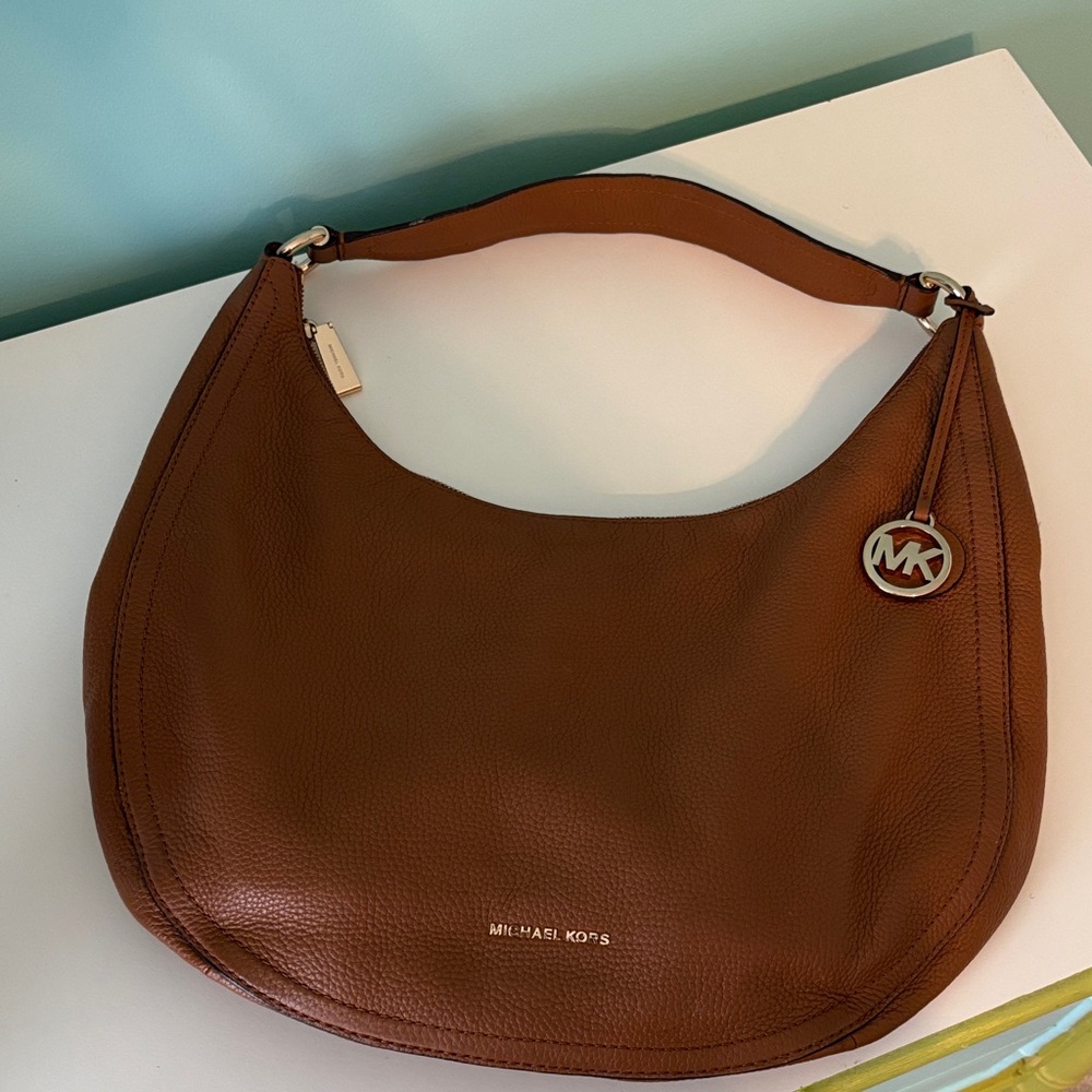 Michael Kors Tan Leather Hobo Bag